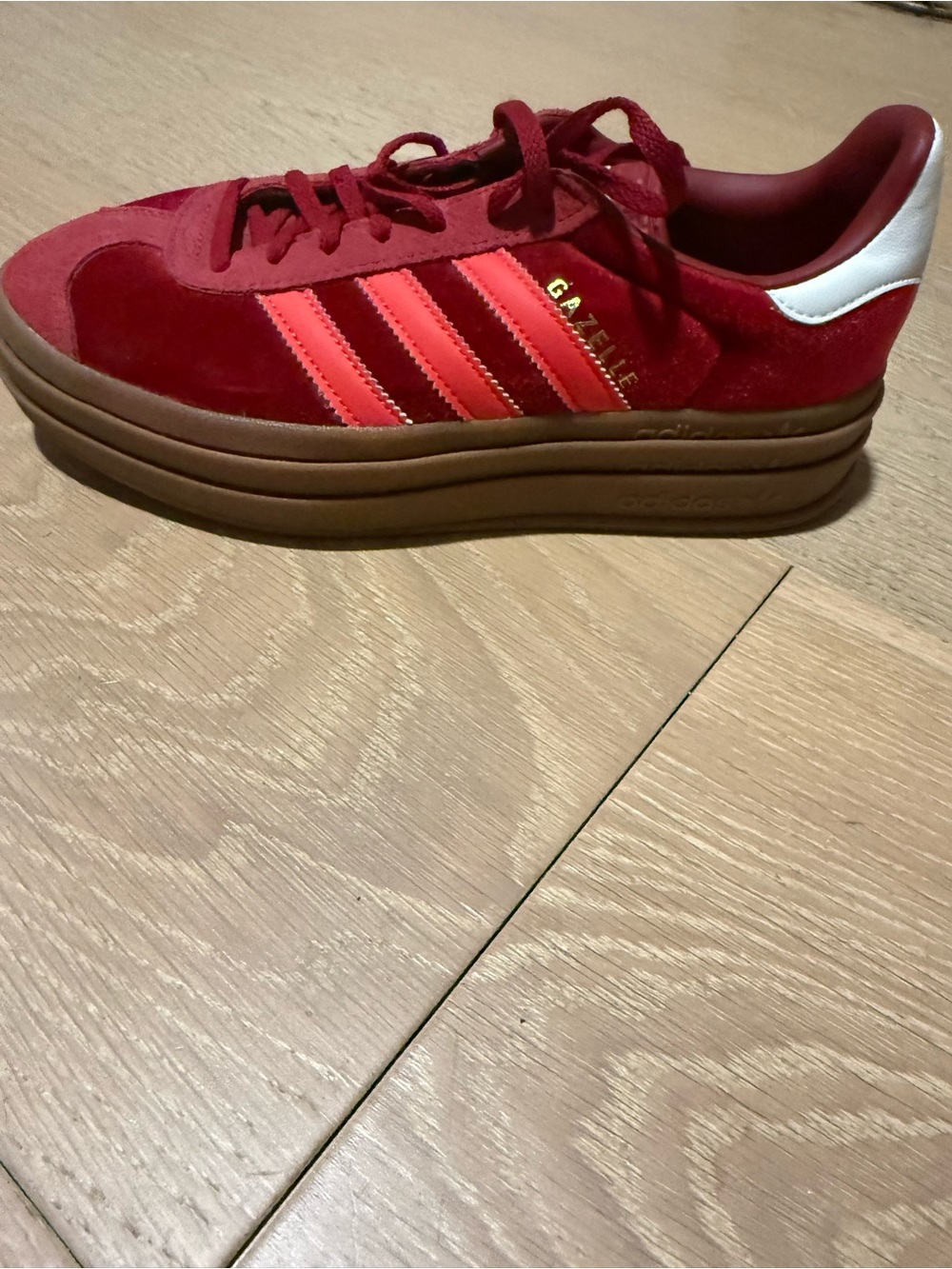 adidas Gazelle Bold Sneaker in Burgundy